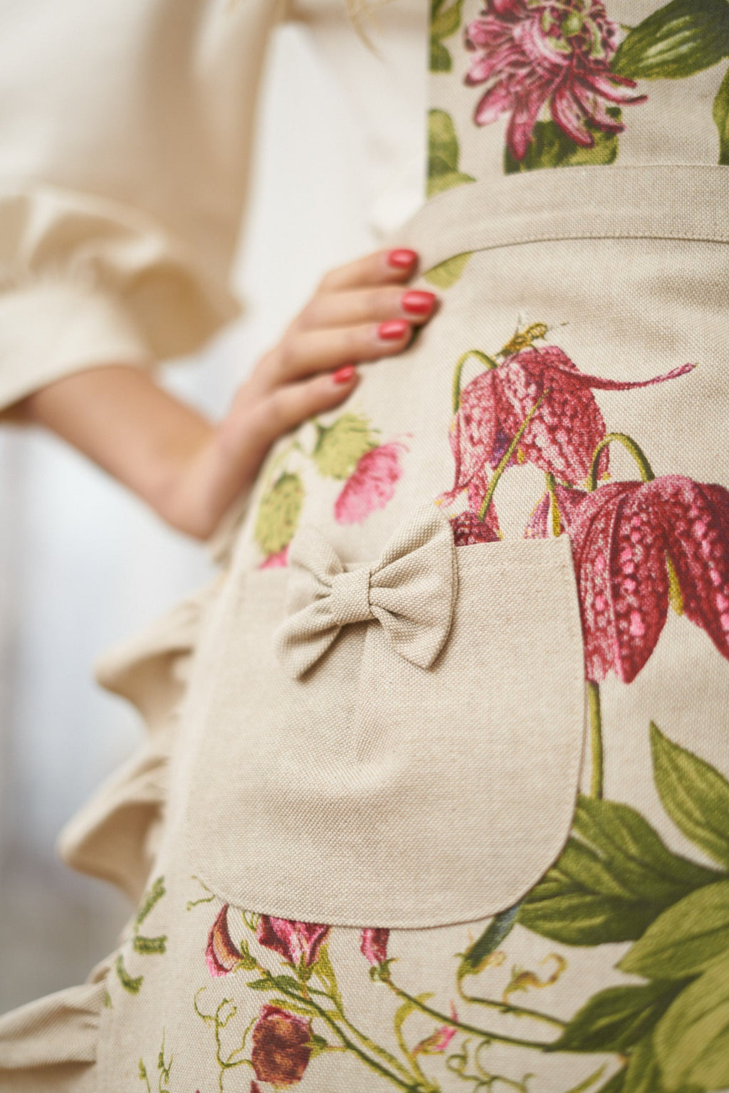 Ladies Half Apron Poly-cotton Mix, Printed | Botanico