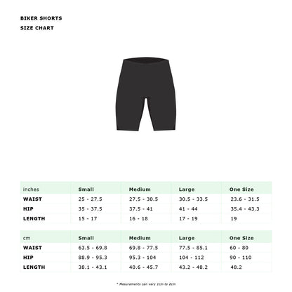 Red Medusa Calle Ocho women’s biker shorts in activewear, fitted design with a high waistband and bold style.