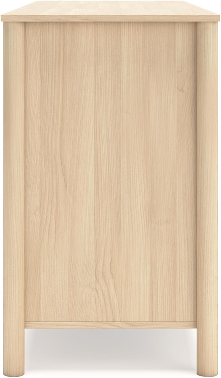 Light Brown Six Drawer Dresser For Bedroom Storage