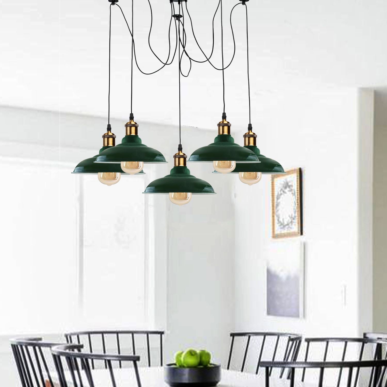 Industrial Spider Adjustable Multi Arm Pendant Light 5-Light E27~3399