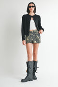 WRAPPED MINI SKIRT WITH BUTTON
