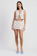 MINI JACQUARD SKIRT