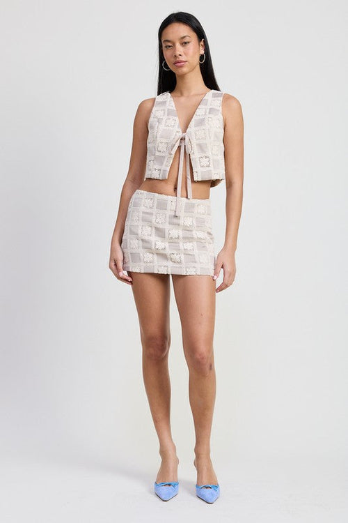MINI JACQUARD SKIRT