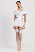 MINI SATIN BIAS SKIRT