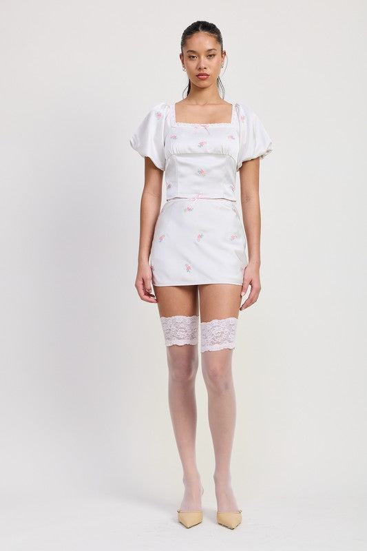 MINI SATIN BIAS SKIRT