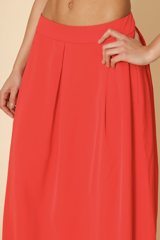 High Waist Pleated Skirt