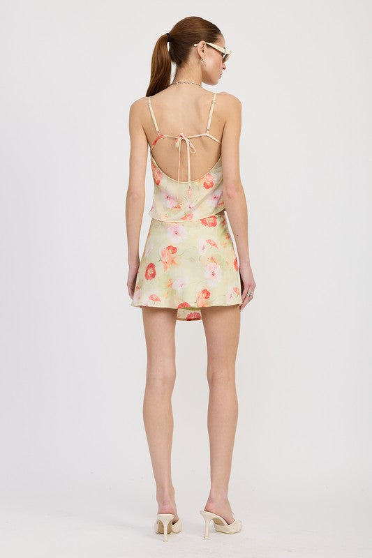 BIAS CUT MINI SATIN SKIRT