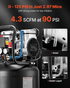 Start2Finish VEVOR 14-gallon 2HP oil-free air compressor with portable wheels, tank, pressure gauge, and air hose for auto repair and painting.