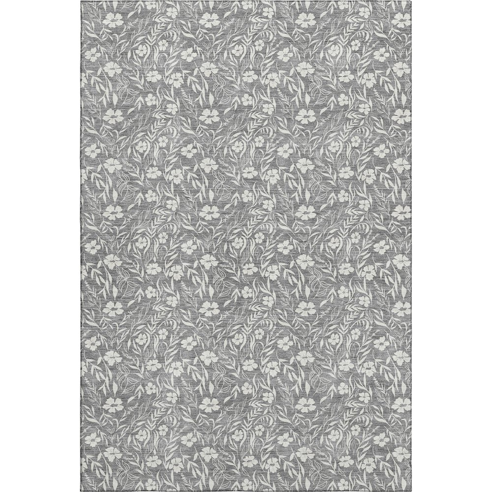 Start2Finish Luxury Washable indoor/outdoor soft essentials gray rug, 9x12 feet, with textured soft fibers and durable construction.