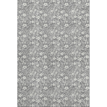 Start2Finish Luxury Washable indoor/outdoor soft essentials gray rug, 9x12 feet, with textured soft fibers and durable construction.