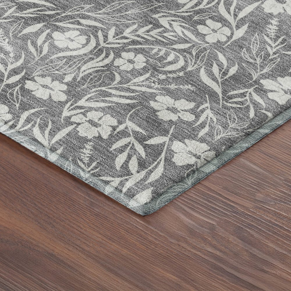 Start2Finish Luxury Washable Indoor/Outdoor Gray Soft Essentials SE4 9x12 rug displayed on a modern living room floor.
