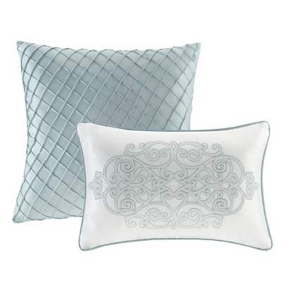 Start2Finish 12-piece comforter set with cotton bed sheets, featuring a cozy, stylish bedding ensemble in soft, inviting fabrics.