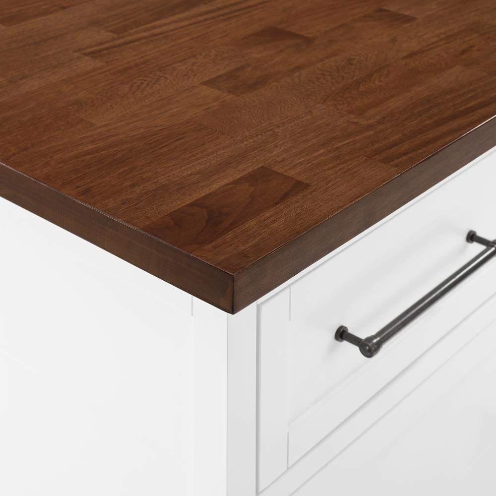 Start2Finish Bartlett wood top kitchen island with spacious surface and sturdy base, ideal for modern kitchen workspace.