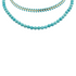 Blue turquoise magnesite layered necklace with golden chevron accents, stylish jewelry piece by Start2Finish.