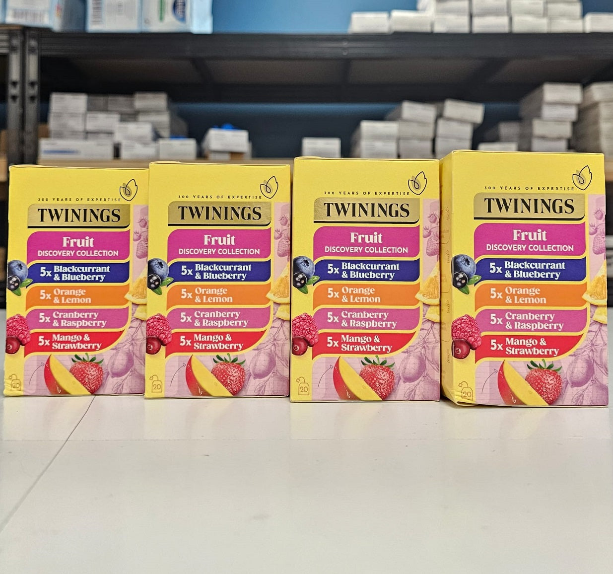 Start2Finish Twinings Fruit Discovery Collection herbal tea bags, 20 or 80 individually wrapped fruit-flavored herbal tea bags.