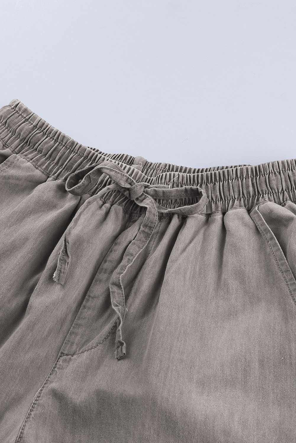 Gray Drawstring Cargo Pocketed Joggers