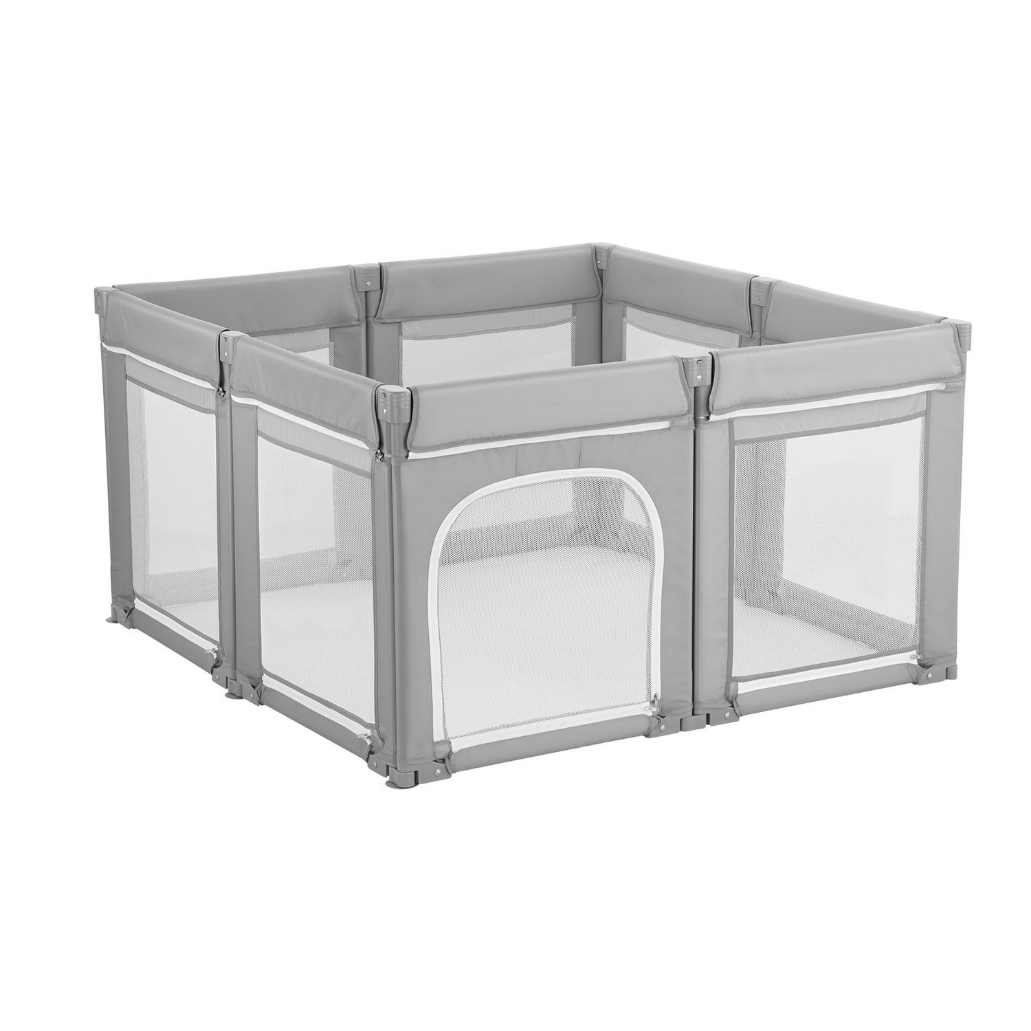 Start2Finish VEVOR baby playpen with foldable design, breathable mesh, zippered door, suitable for toddlers 6-24 months.