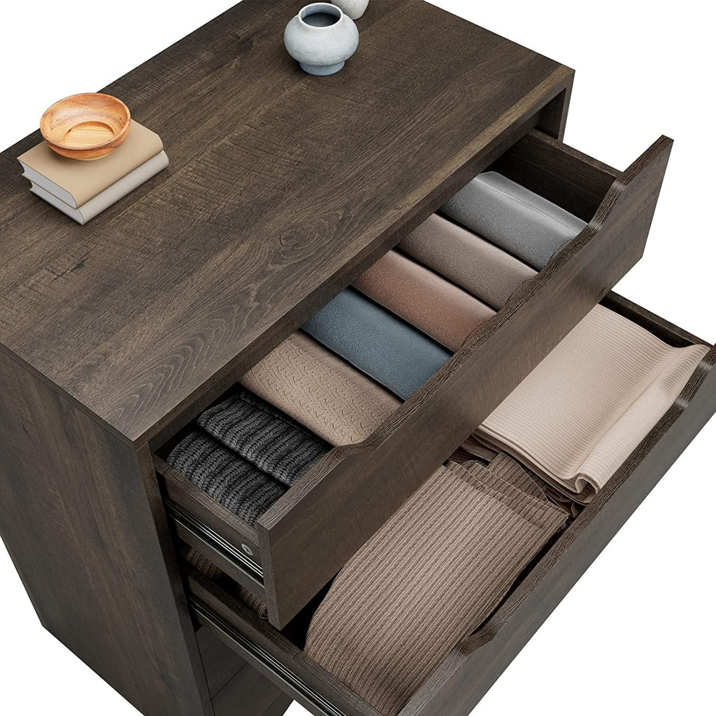 Dark Brown 4 Drawer Dresser For Bedroom Storage And Organization