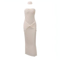 Lightly Chest-wrapped Sequins Slightly Transparent Fishtail Gown Dress