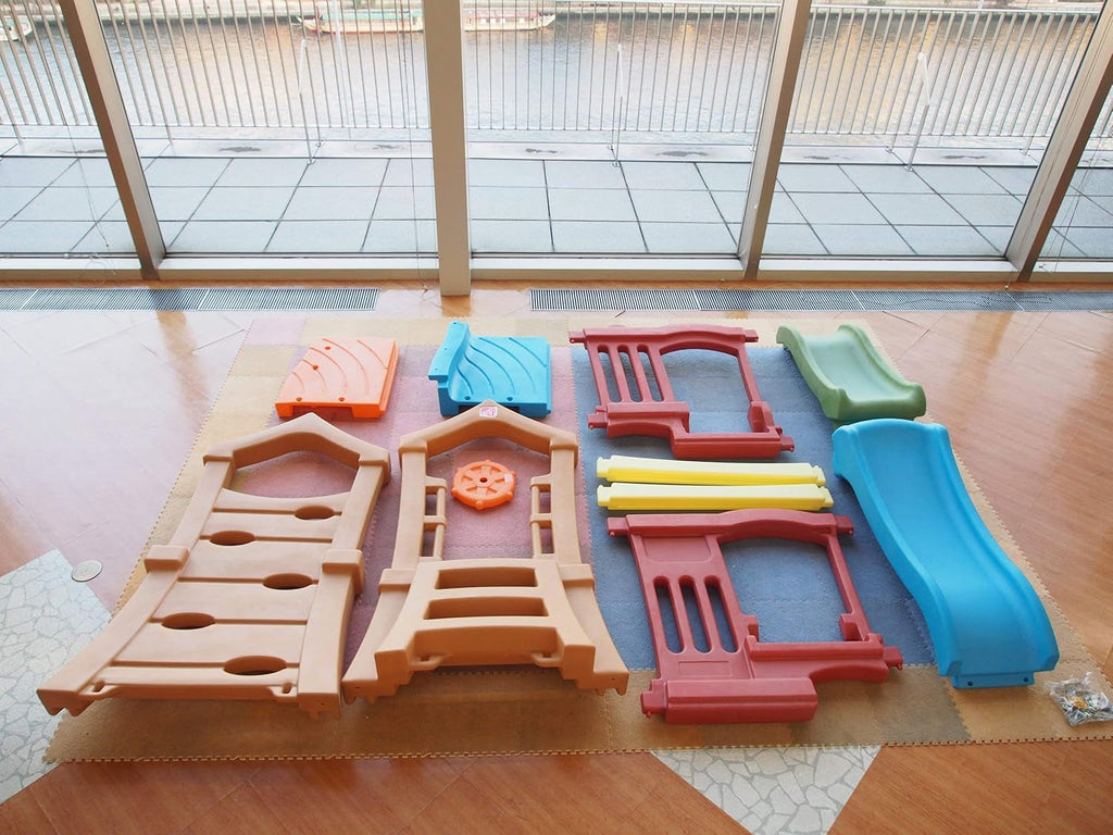Play Up Double Slide Climber Outdoor Playset For Toddlers Ages 2 To 6