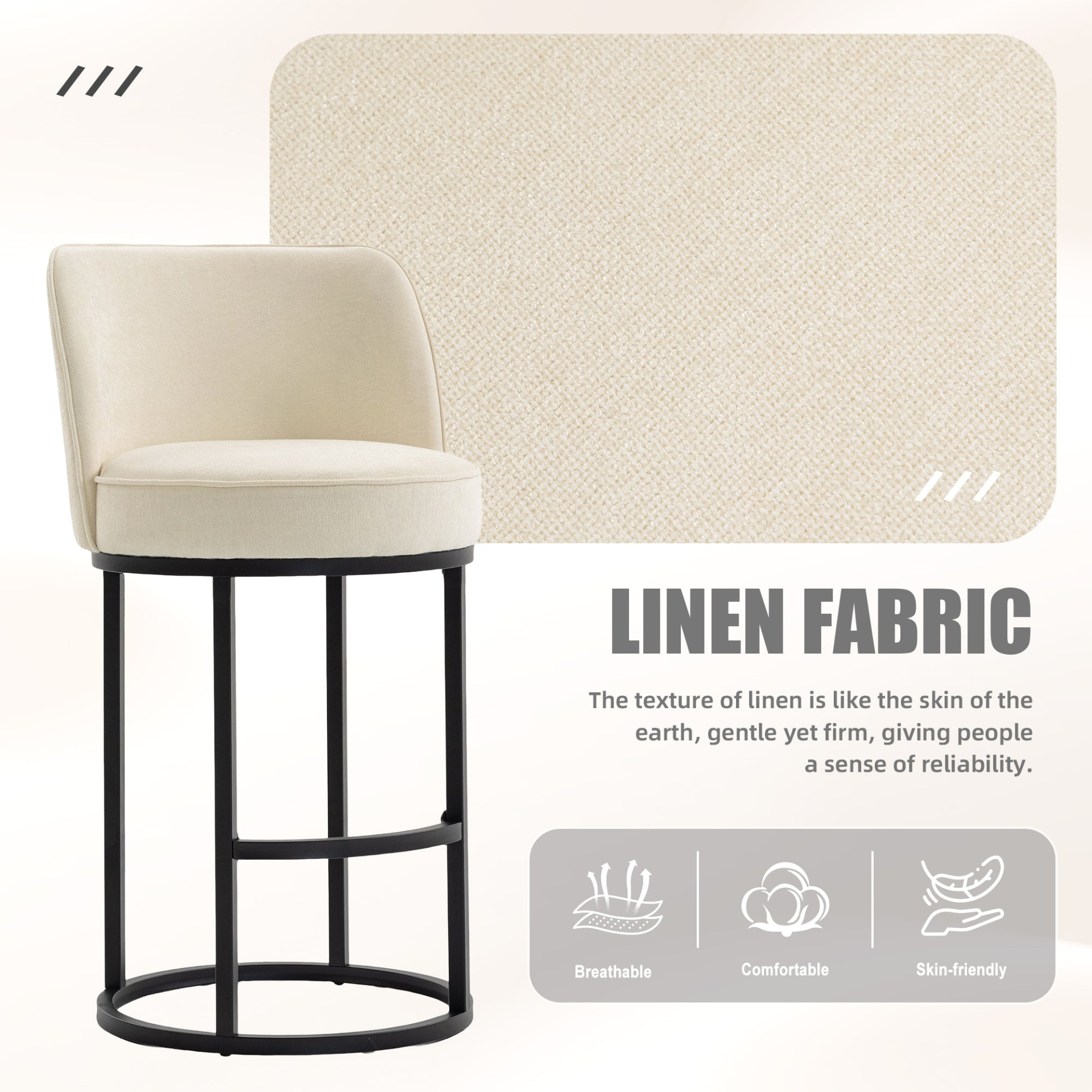 Modern barrel upholstered accent bar stool with backrest from Start2Finish, featuring stylish home seating in a contemporary design.