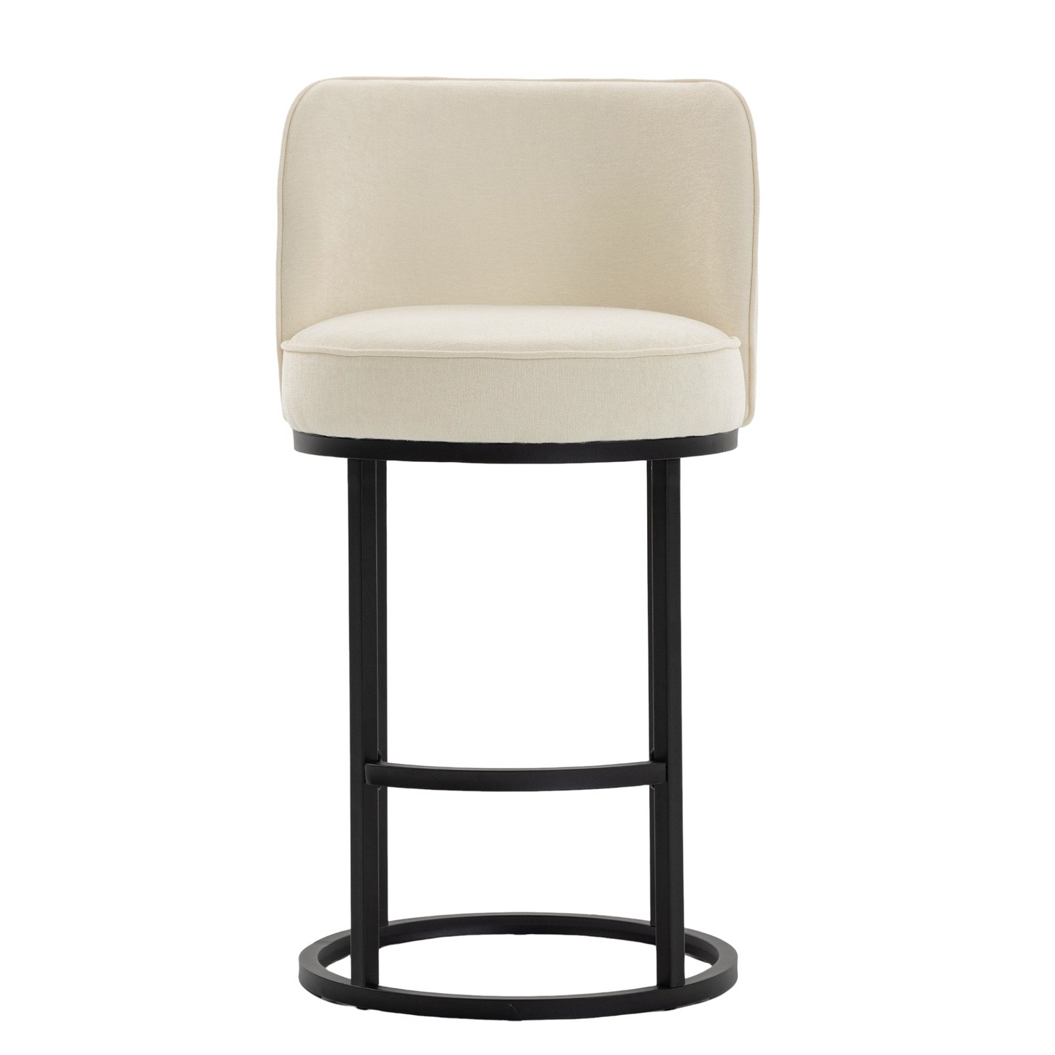 Modern barrel upholstered accent bar stools with backrests from Start2Finish, featuring plush cushioning and stylish design for home seating.