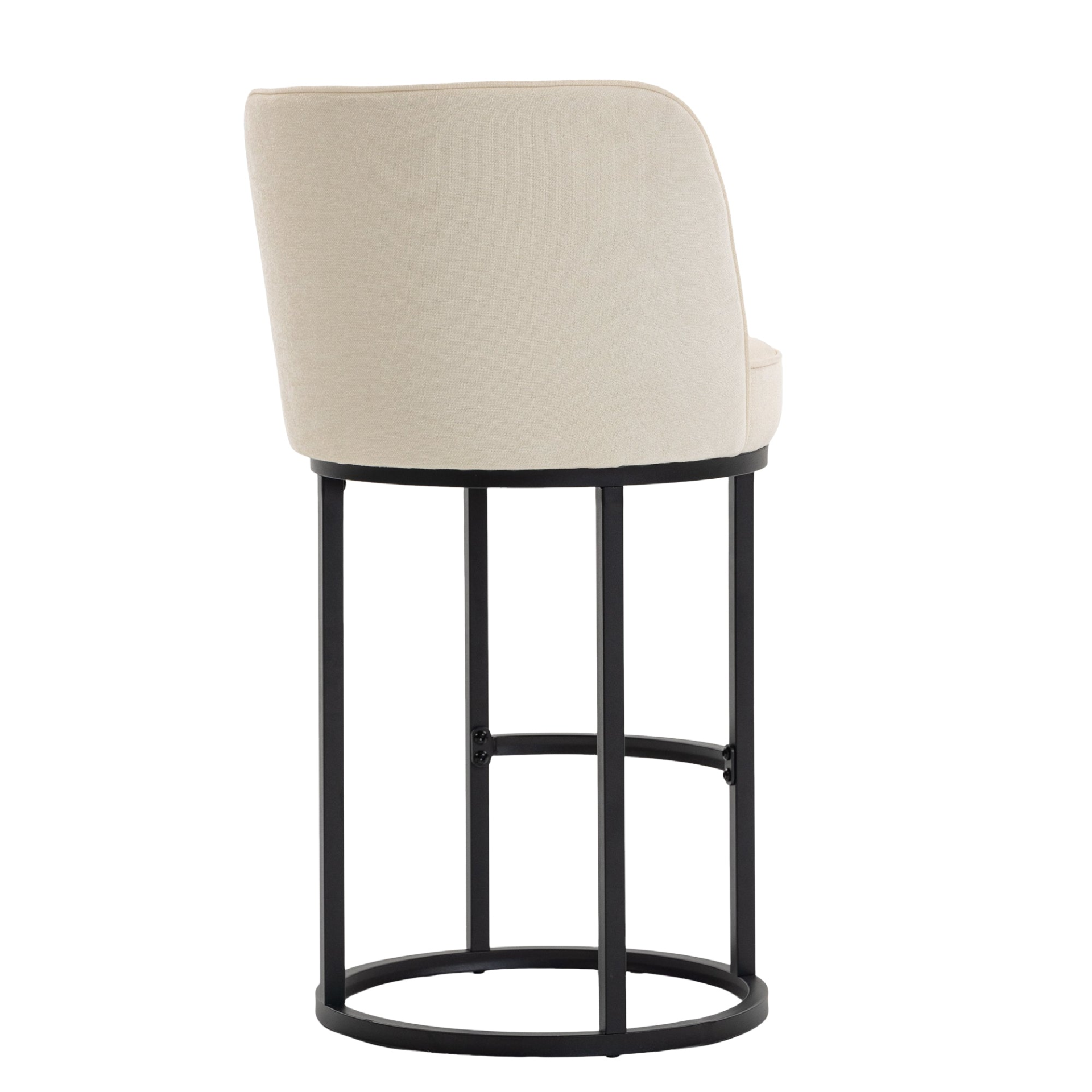 Modern barrel upholstered accent bar stool with backrest by Start2Finish, featuring stylish home seating and contemporary design.