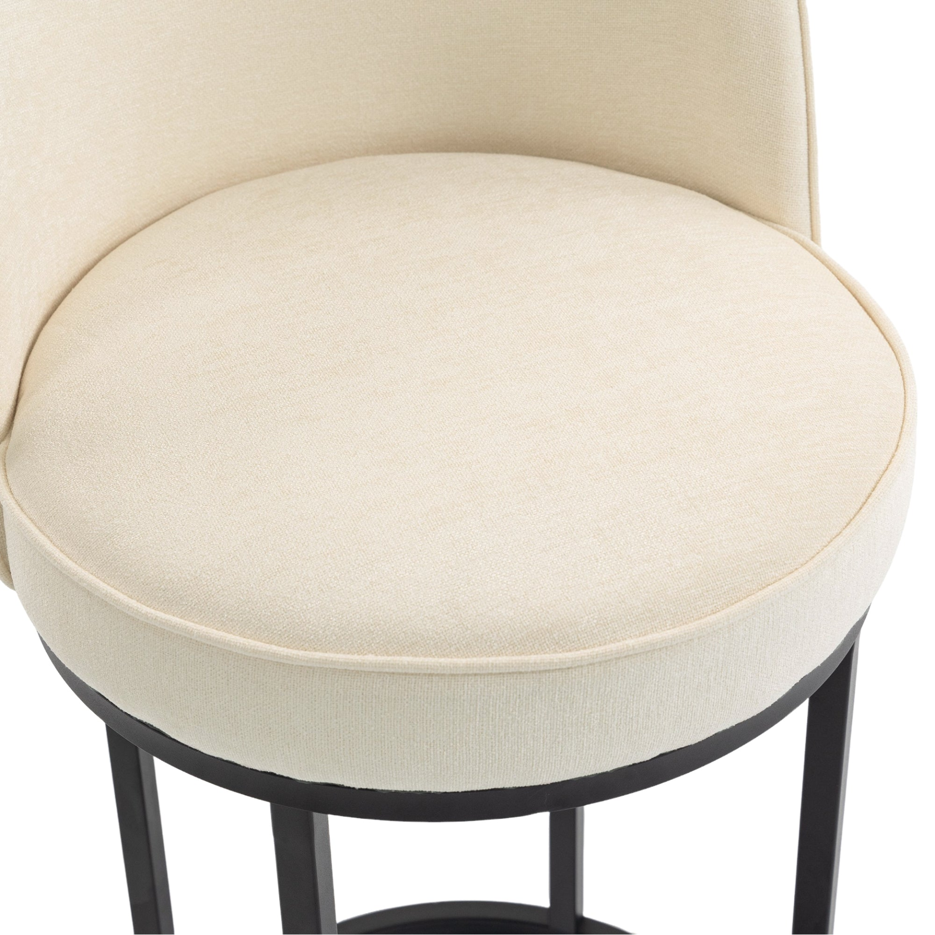 Start2Finish modern barrel upholstered accent bar stools with backrests, stylish home seating with plush cushioning and sleek design.