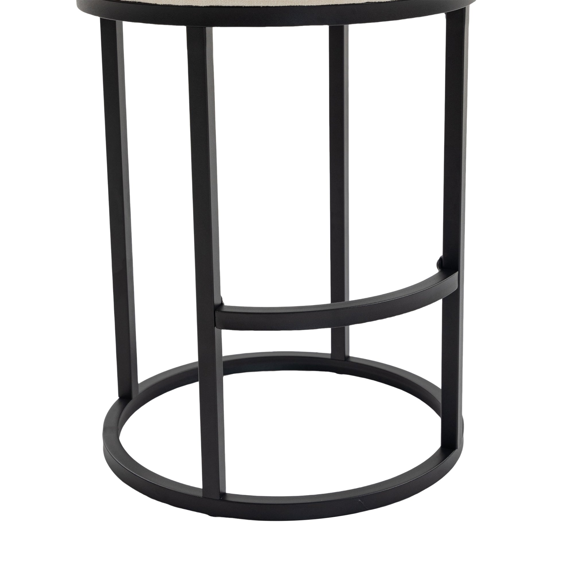 Start2Finish modern barrel upholstered accent bar stool with backrest for stylish home seating, featuring plush fabric and sleek design.