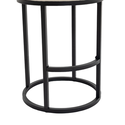 Start2Finish modern barrel upholstered accent bar stool with backrest for stylish home seating, featuring plush fabric and sleek design.