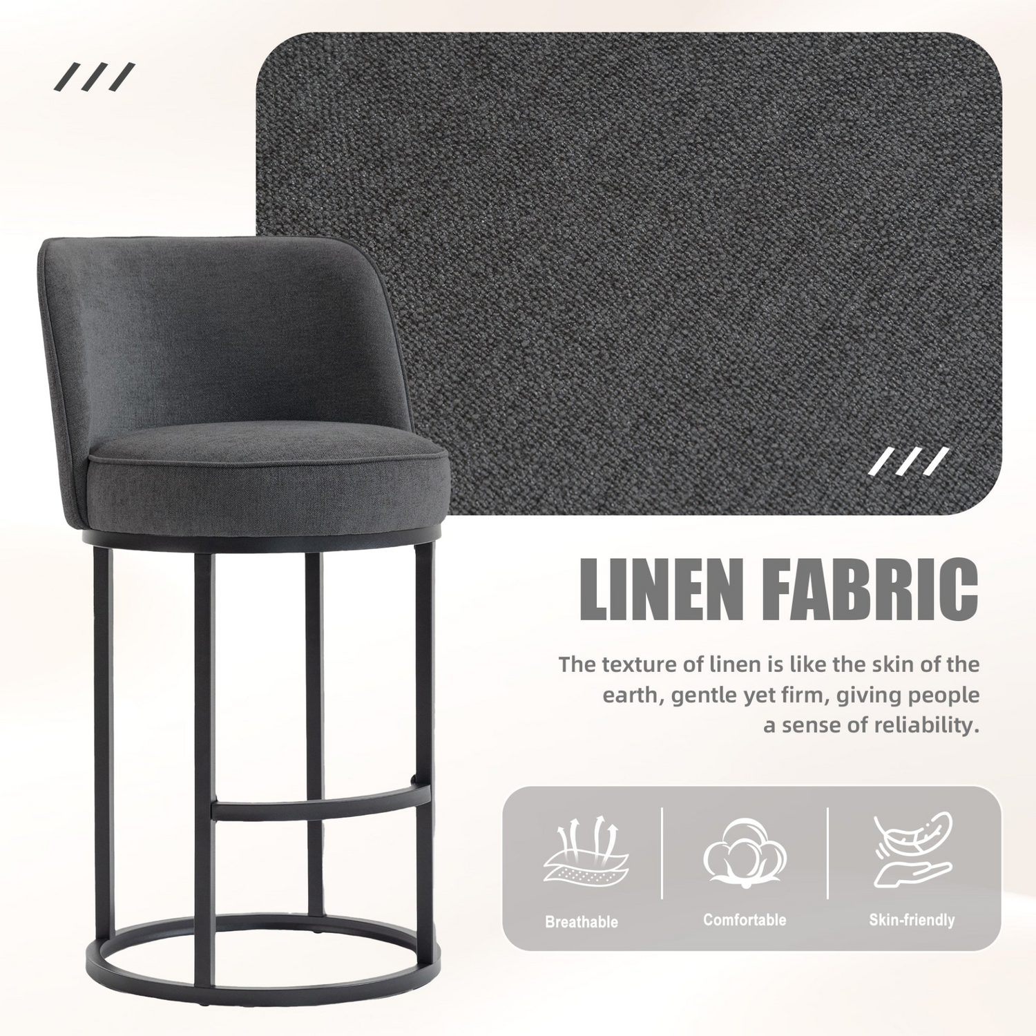Modern barrel upholstered accent bar stool with backrest by Start2Finish, featuring stylish design and plush cushioning for home seating.