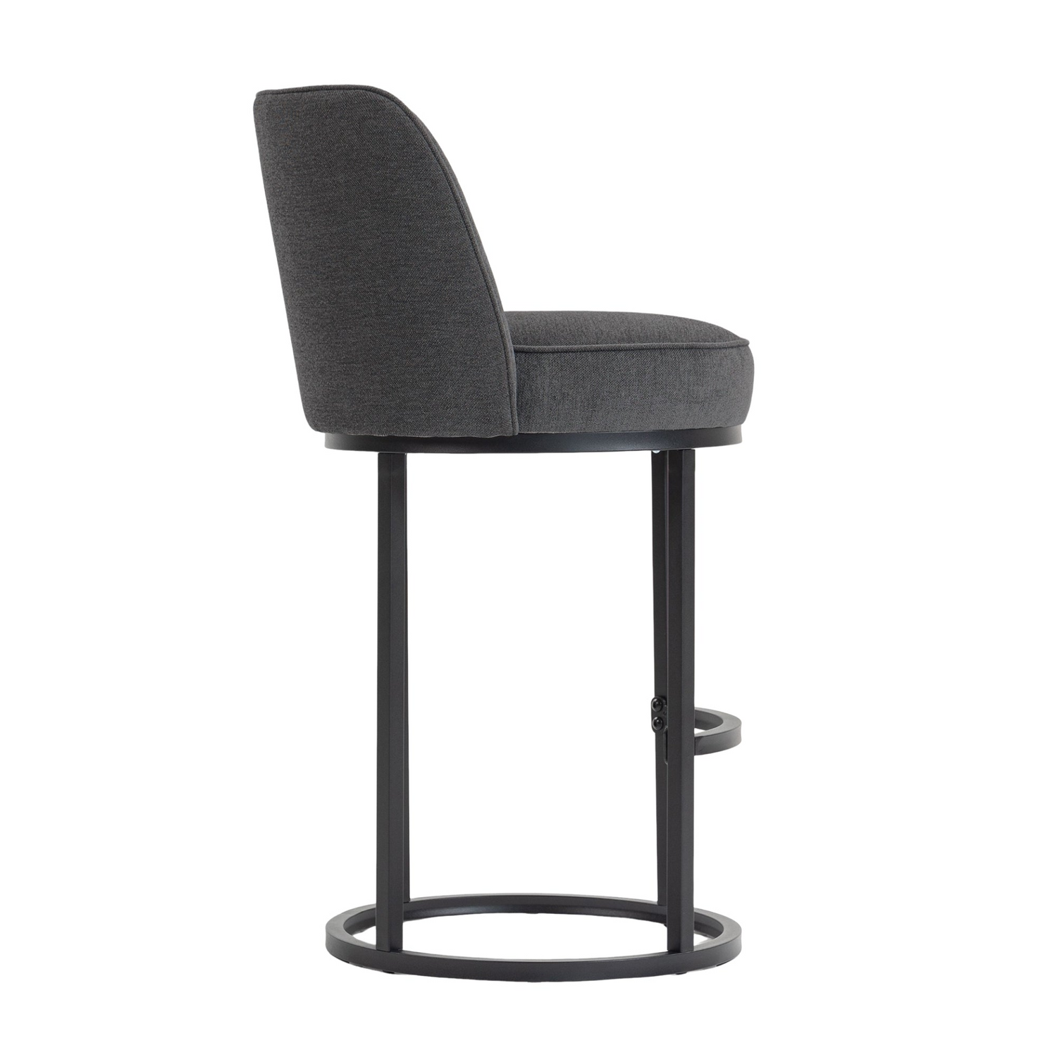 Start2Finish modern barrel upholstered accent bar stools with backrests, stylish home seating with plush cushioning and sleek design.