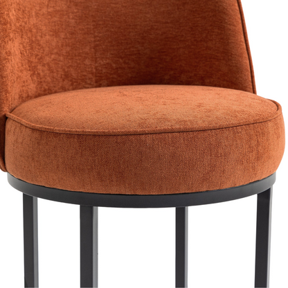 Start2Finish modern barrel upholstered accent bar stool with backrest, stylish home seating, grey fabric, wooden legs