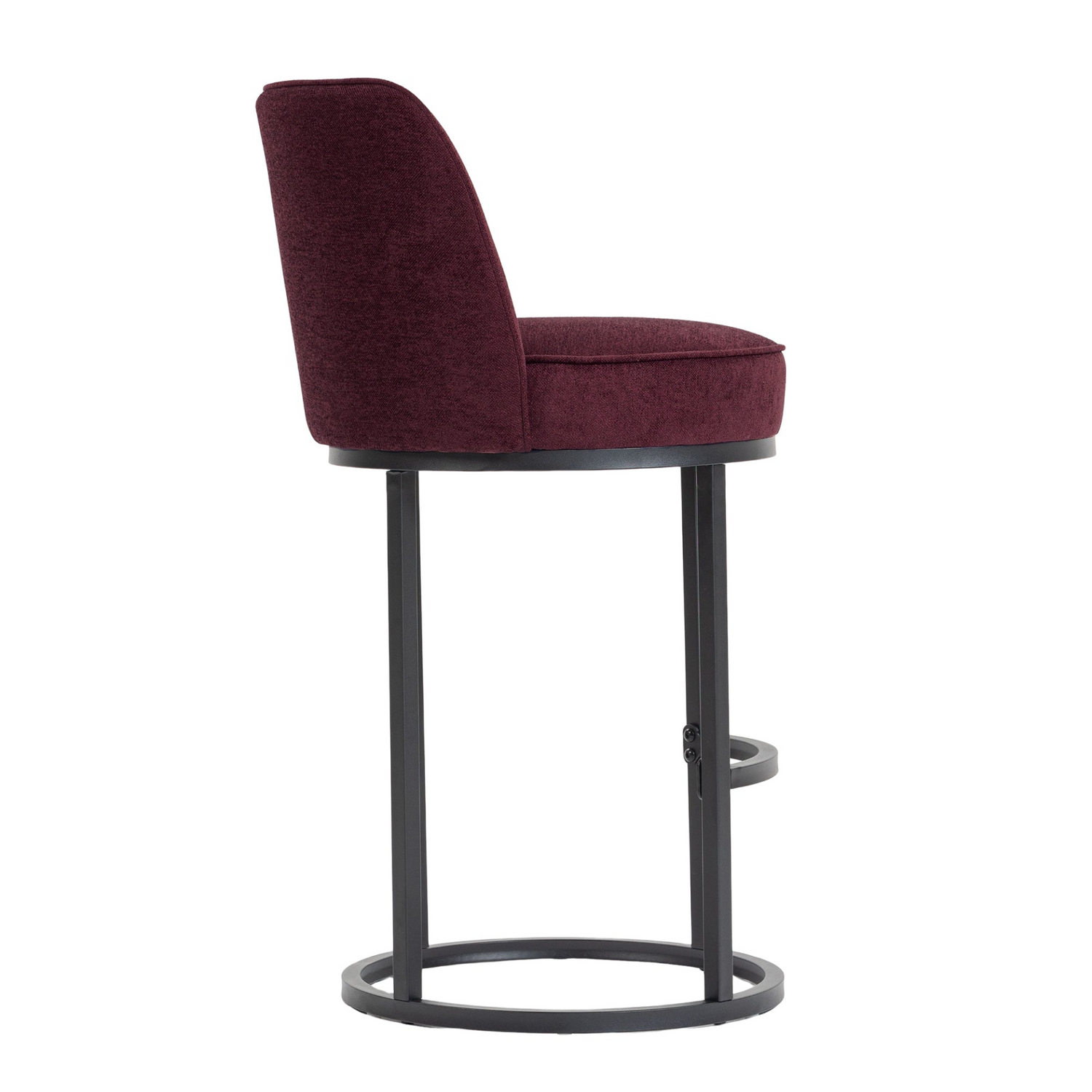 Start2Finish modern barrel upholstered accent bar stools with backrests, stylish home seating with padded cushions and sleek design.