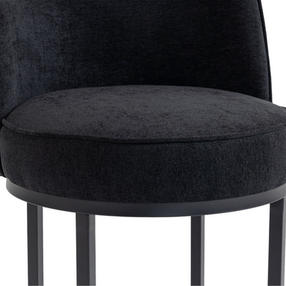 Start2Finish modern barrel upholstered accent bar stools with backrests, stylish home seating for contemporary interiors.
