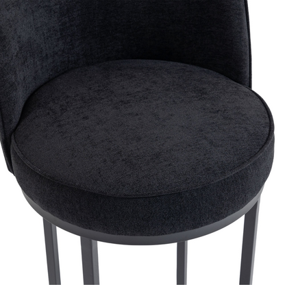 Modern barrel upholstered accent bar stools with backrests by Start2Finish, featuring stylish design and comfortable home seating.