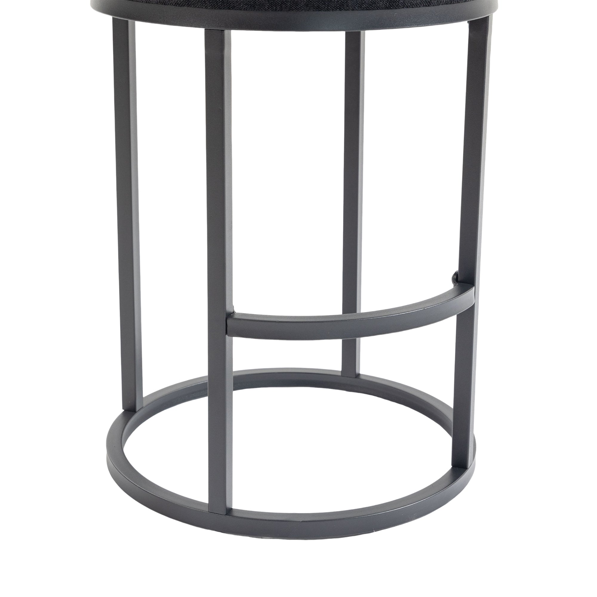 Start2Finish modern barrel upholstered accent bar stools with backrests, stylish home seating with cushioned tops and sleek design.