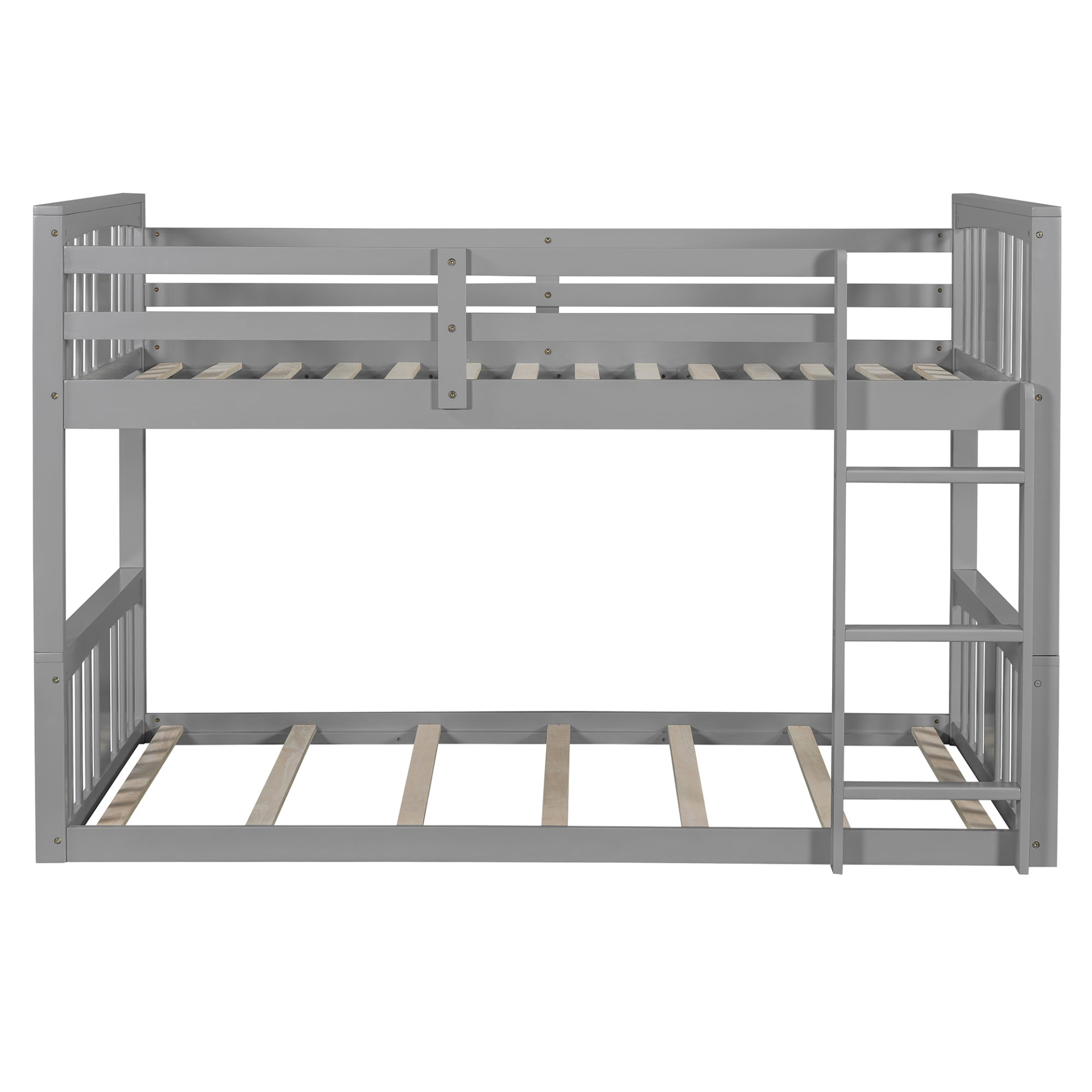 Start2Finish twin over twin bunk bed with ladder, modern space-saving design and durable construction, shown with clean white finish.