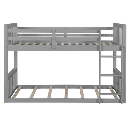 Start2Finish twin over twin bunk bed with ladder, modern space-saving design and durable construction, shown with clean white finish.