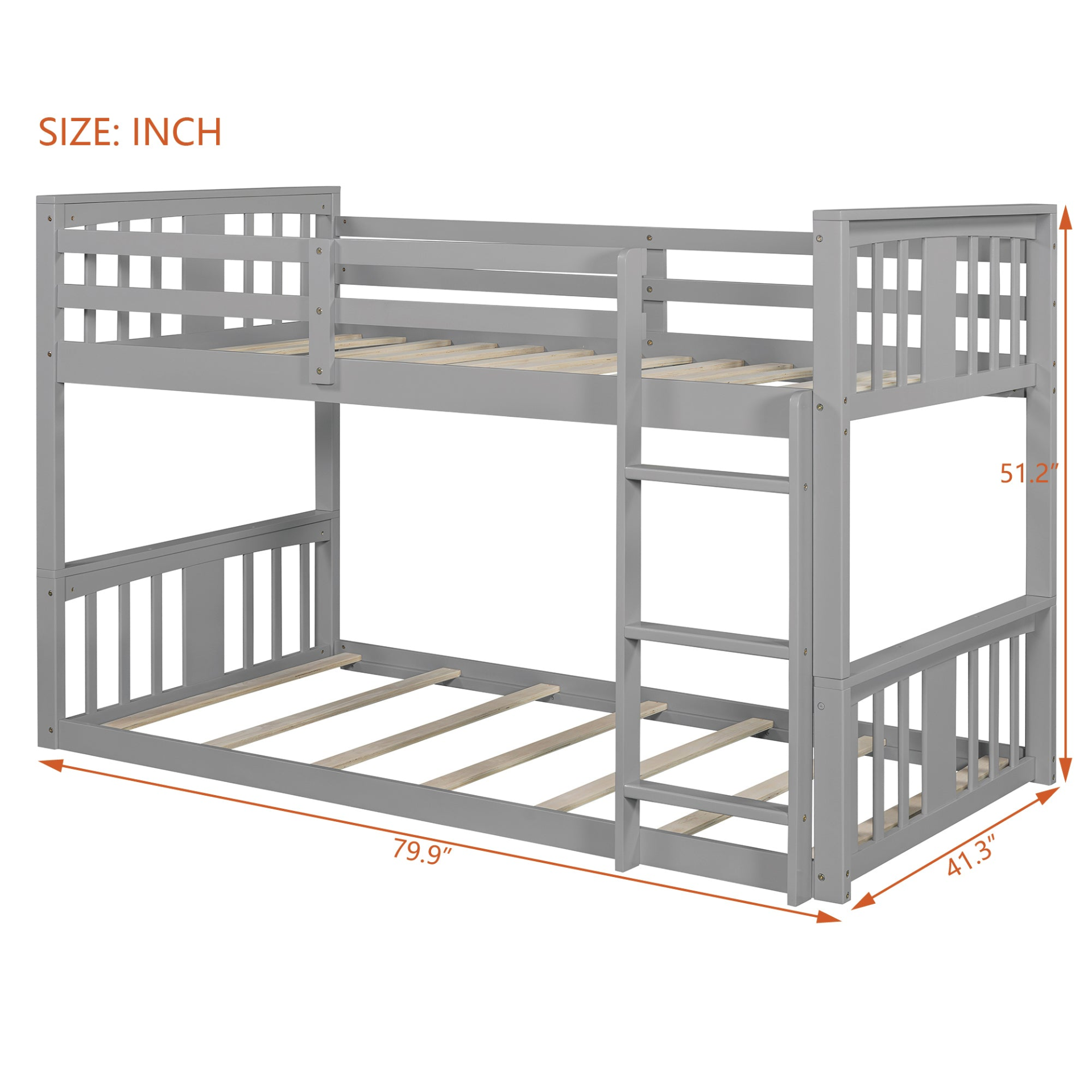 Start2Finish twin over twin bunk bed with ladder, featuring a space-saving modern design and durable construction.