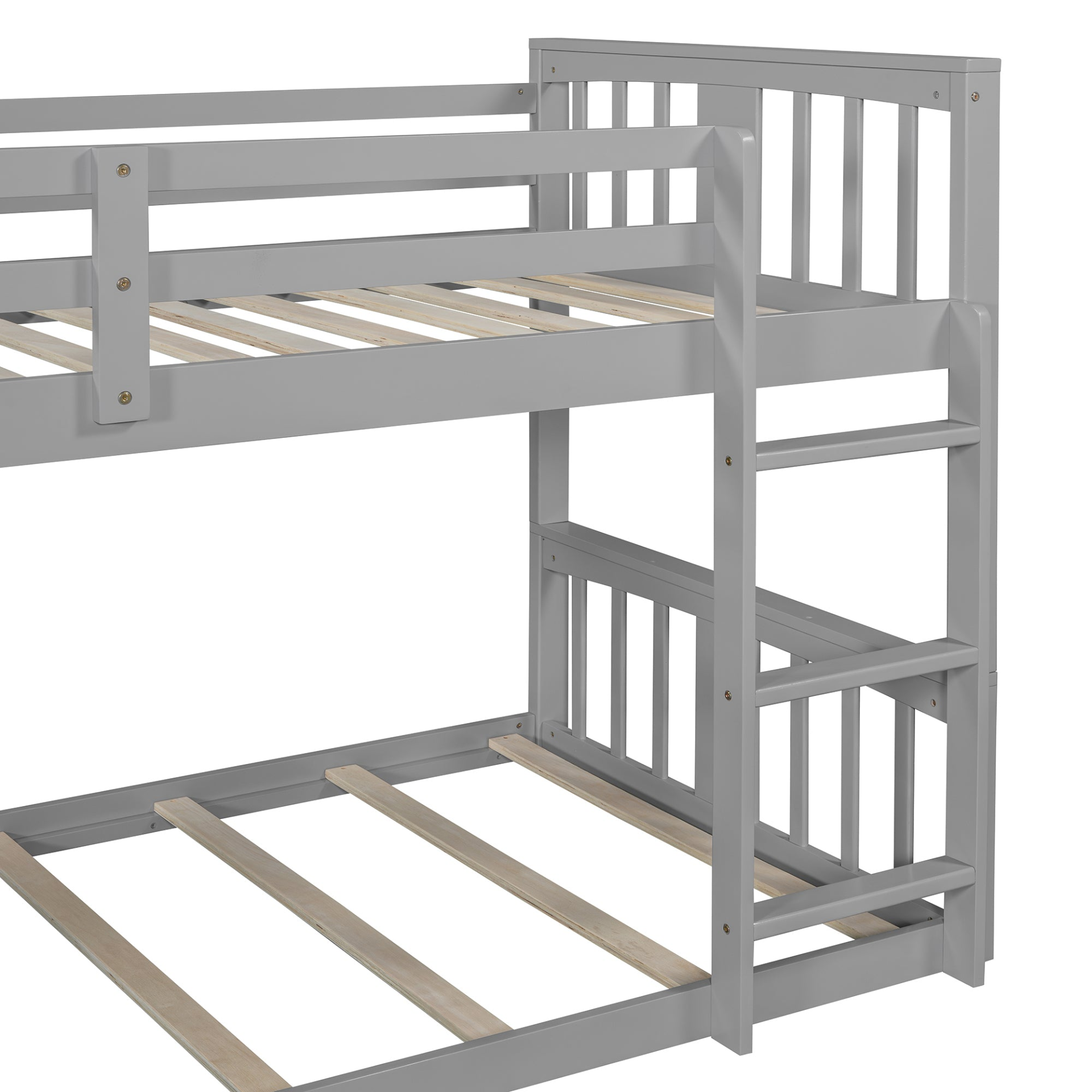 Start2Finish twin over twin bunk bed with ladder, featuring a modern space-saving design and durable construction.