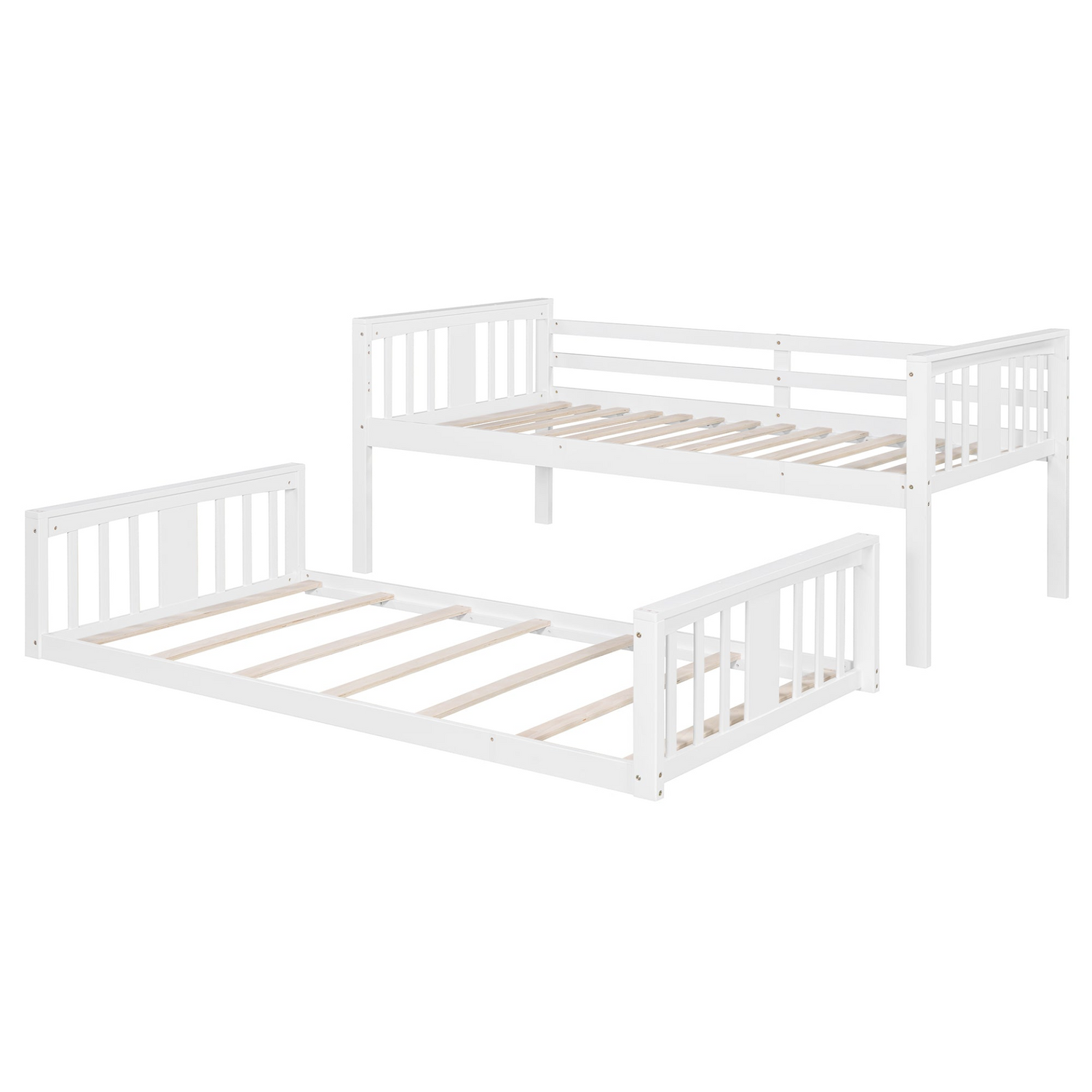 Start2Finish twin over twin bunk bed with ladder, featuring a modern space-saving design and durable construction.