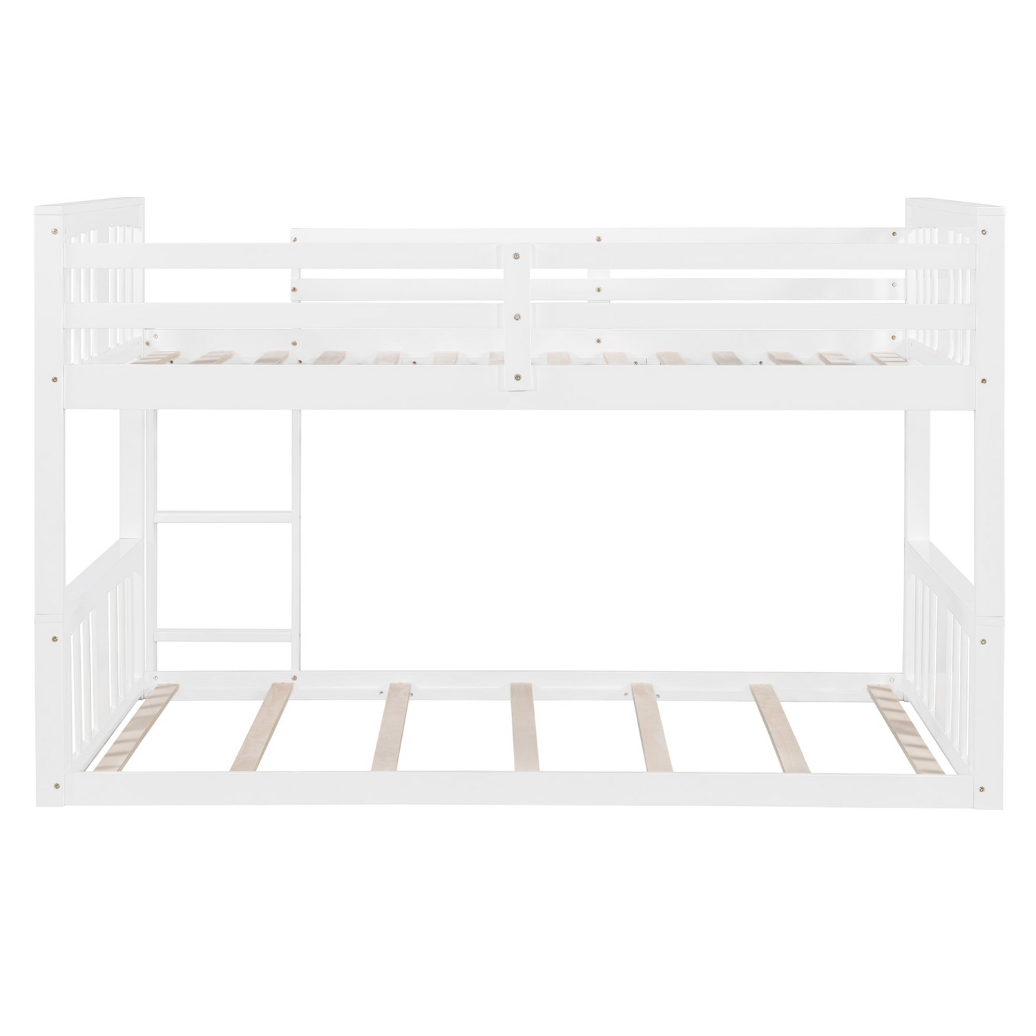Start2Finish twin over twin bunk bed with ladder, space-saving modern design, sturdy construction in a bedroom setting