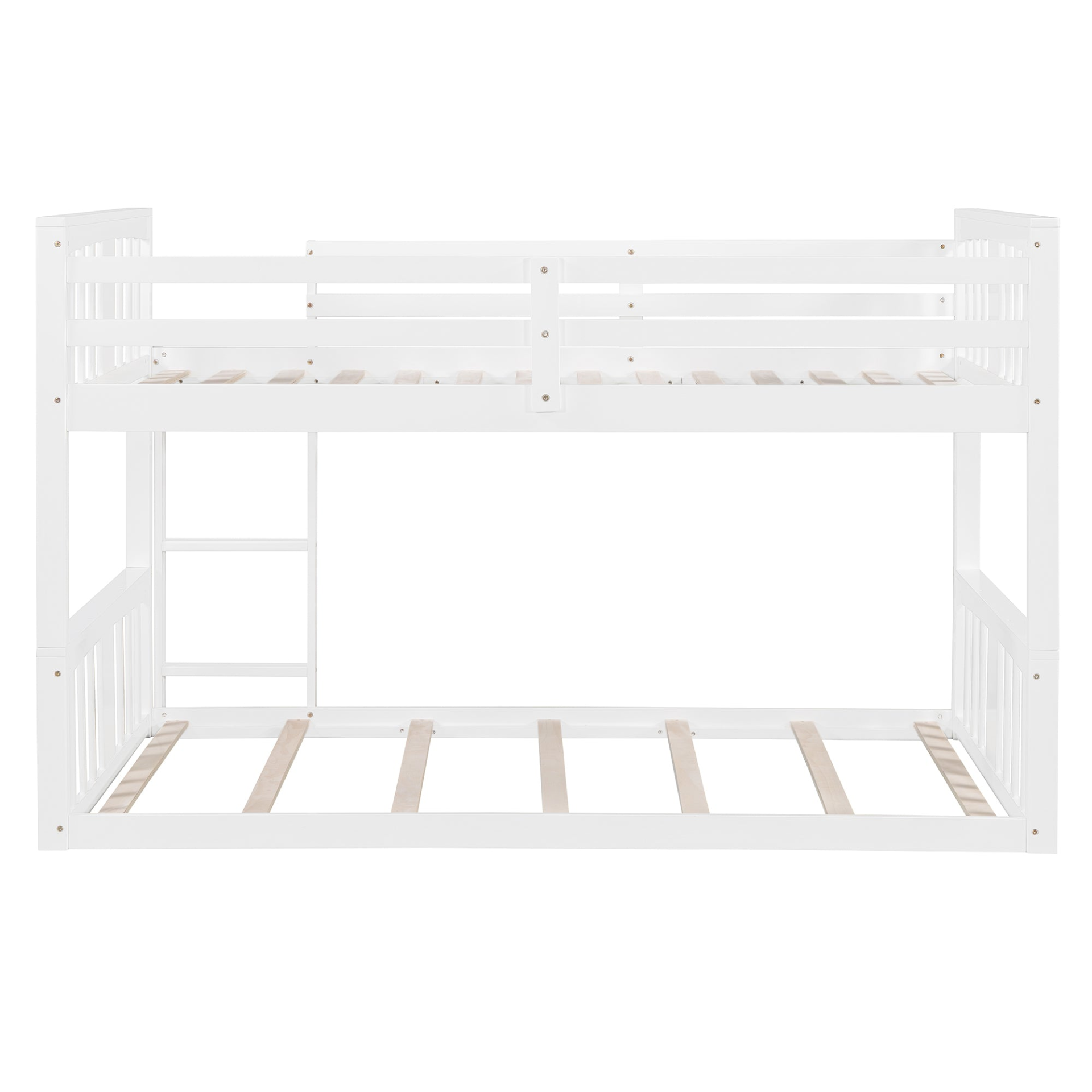 Start2Finish twin over twin bunk bed with ladder, space-saving modern design, sturdy construction in a bedroom setting