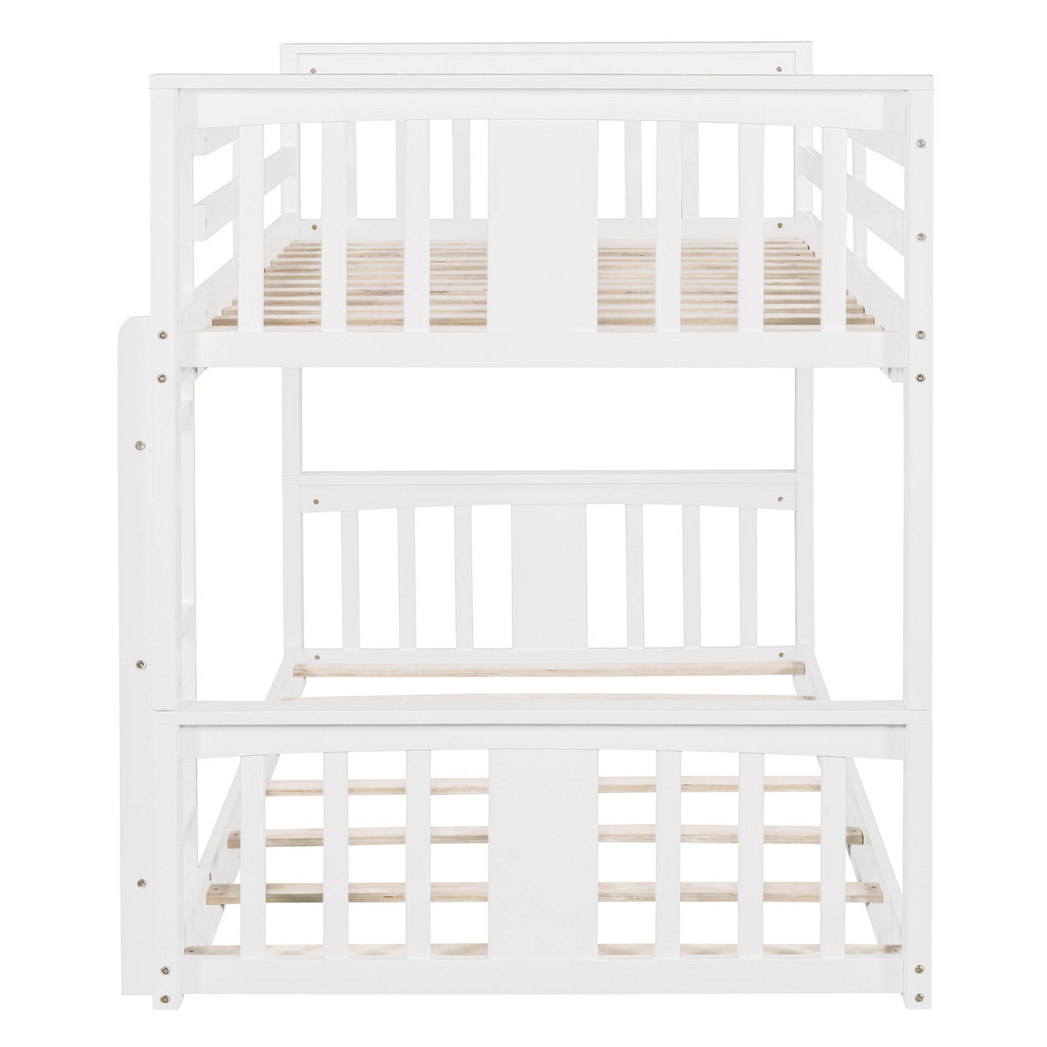 Start2Finish twin over twin bunk bed with ladder, modern space-saving design and durable construction, shown in a bedroom setting
