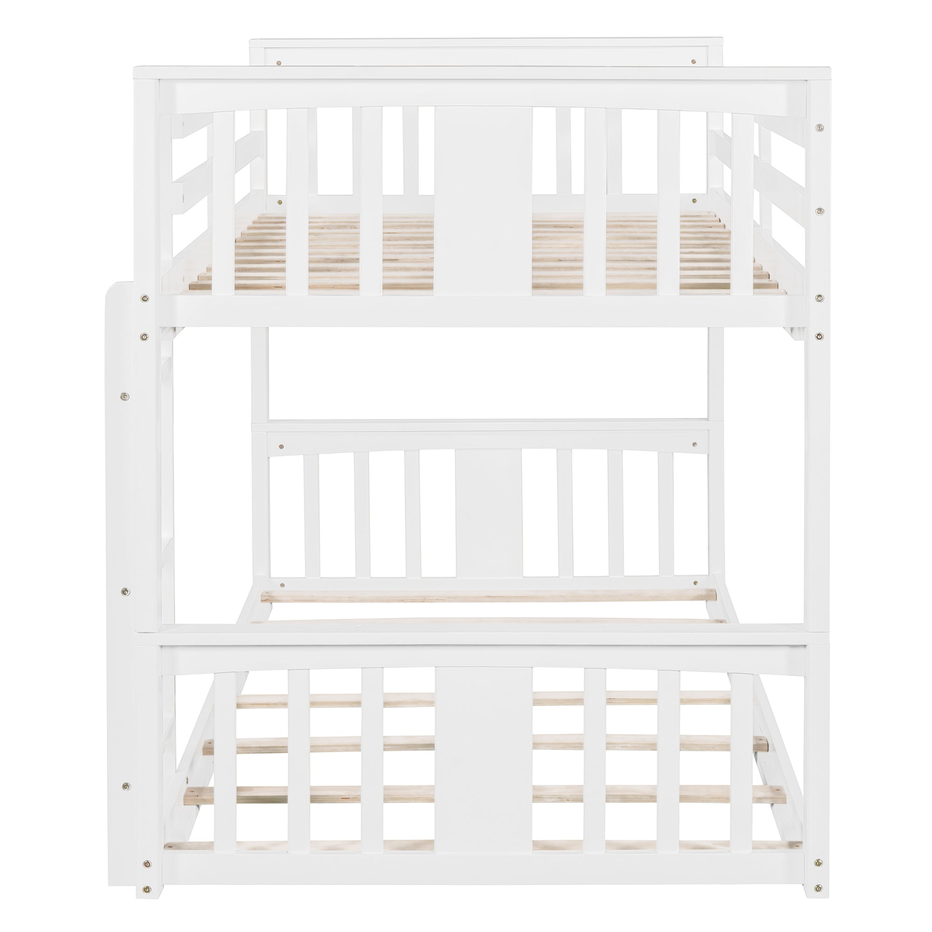 Start2Finish twin over twin bunk bed with ladder, modern space-saving design and durable construction, shown in a bedroom setting