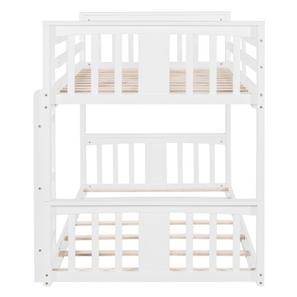 Start2Finish twin over twin bunk bed with ladder, modern space-saving design and durable construction, shown in a bedroom setting
