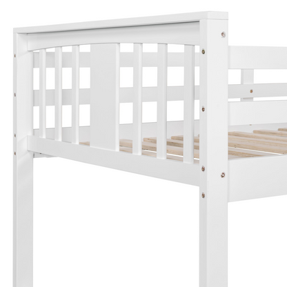 Start2Finish twin over twin bunk bed with ladder, featuring a space-saving modern design and durable construction.