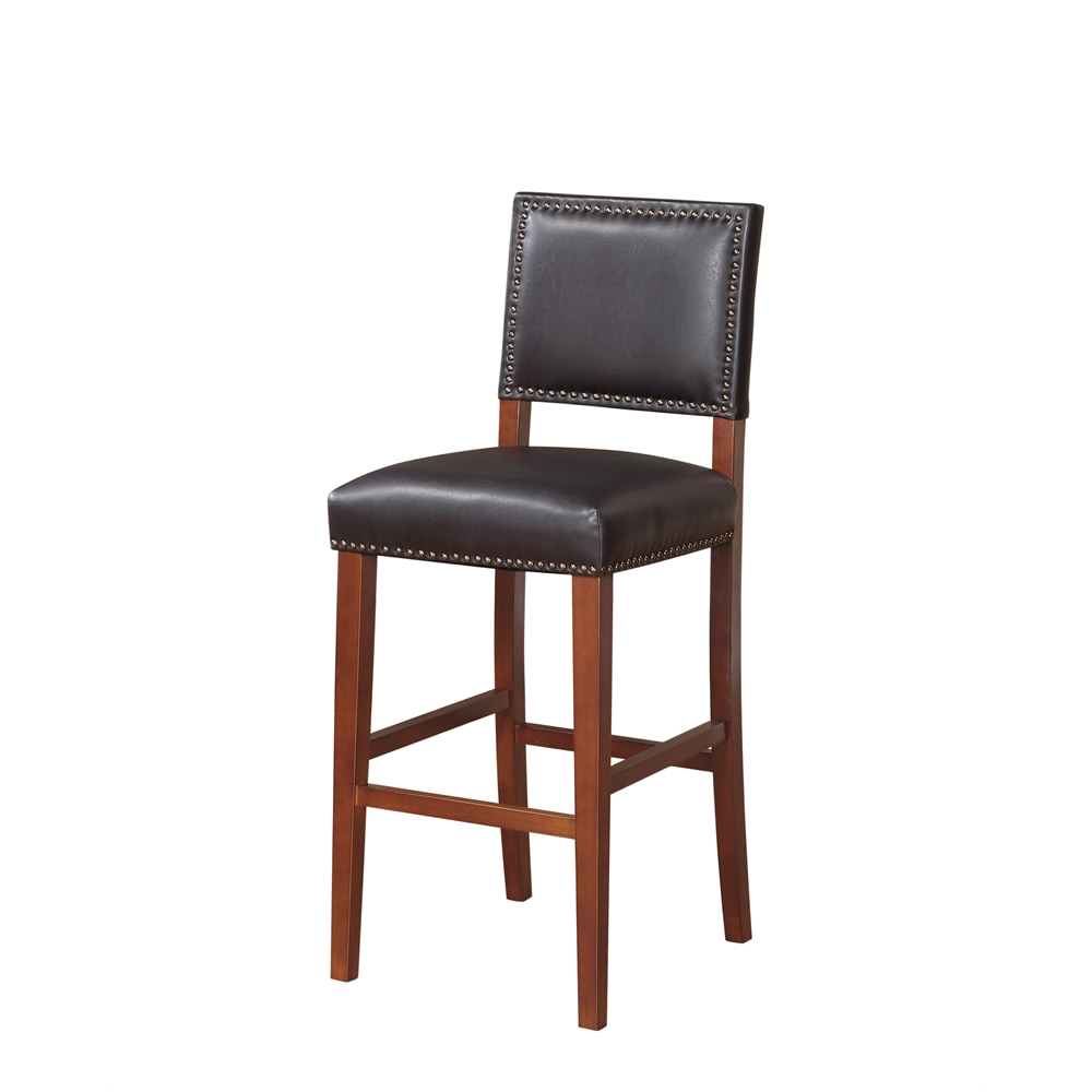 Black Brook Bar Stool by Start2Finish with a sleek metal frame and cushioned seat, ideal for home bars and kitchen counters.