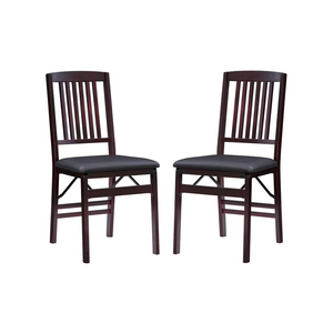 Triena 18 In Mission Back Folding Chair - Set Of Two